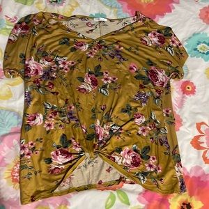 Gold floral XL